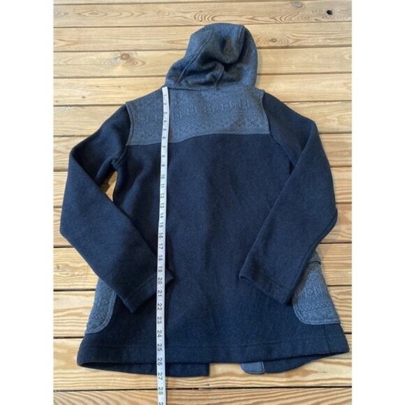 Patagonia Toggle Button Hooded Jacket Size Small Women’s Black - Picture 6 of 8